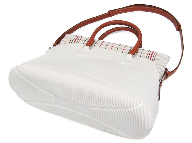 Maison Martin Margiela Borsa Maison Margiela 5AC Medium Marrone Bianco - vista 2