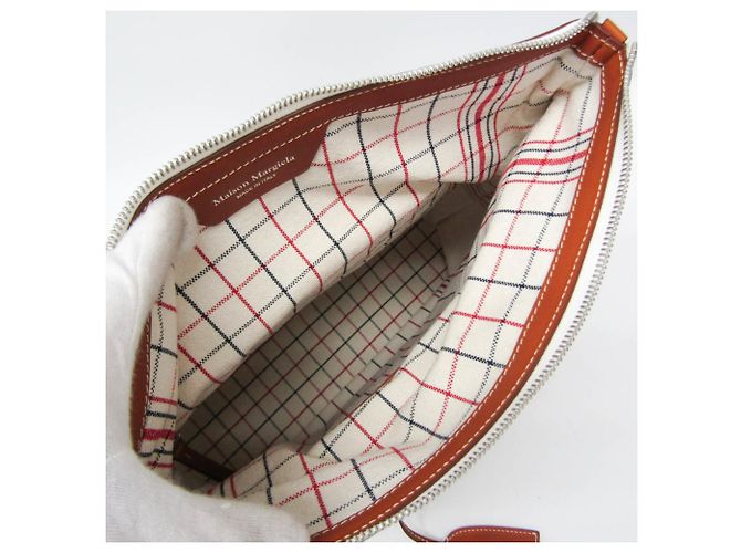 Maison Martin Margiela Borsa Maison Margiela 5AC Medium Marrone Bianco - vista 3