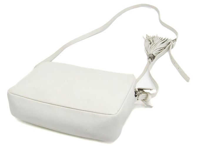 Borsa a tracolla in pelle Lou 470299 da donna Saint Laurent Bianco - vista 2