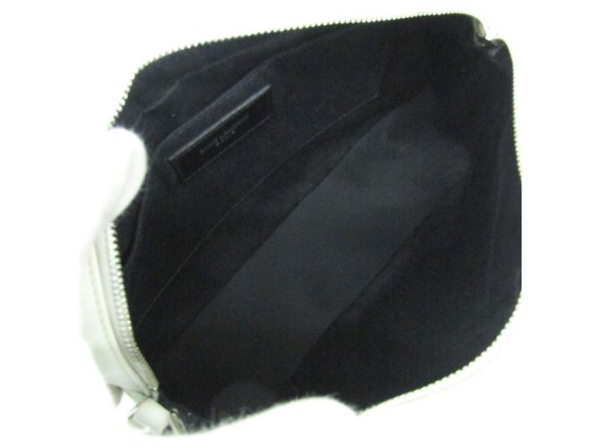 Borsa a tracolla in pelle Lou 470299 da donna Saint Laurent Bianco - vista 3
