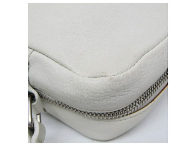 Borsa a tracolla in pelle Lou 470299 da donna Saint Laurent Bianco - vista 7