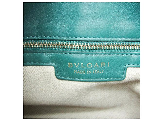 Bulgari Borsa Bvlgari Chandra in pelle e tela Nero Beige - vista 17