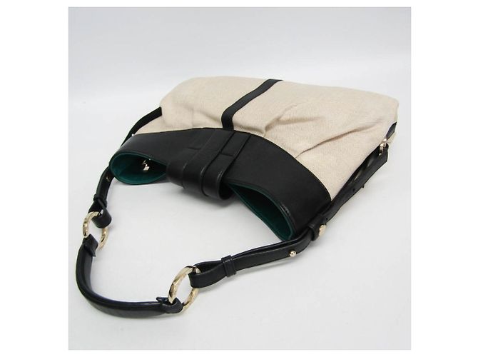 Bulgari Borsa Bvlgari Chandra in pelle e tela Nero Beige - vista 7