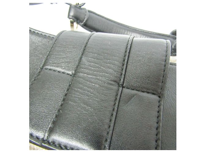 Bulgari Borsa Bvlgari Chandra in pelle e tela Nero Beige - vista 8