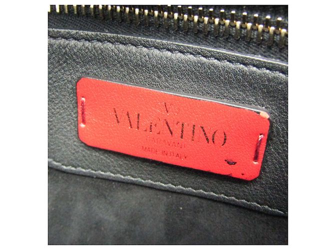 Borsa a tracolla in pelle Bloomy Valentino Garavani Marrone Nero Rosso - vista 16