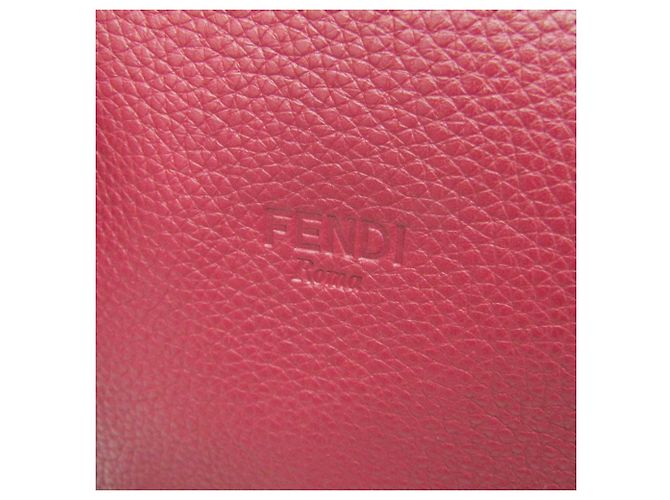 Borsa a mano in pelle da donna Fendi 8BN249 Bordò - vista 13