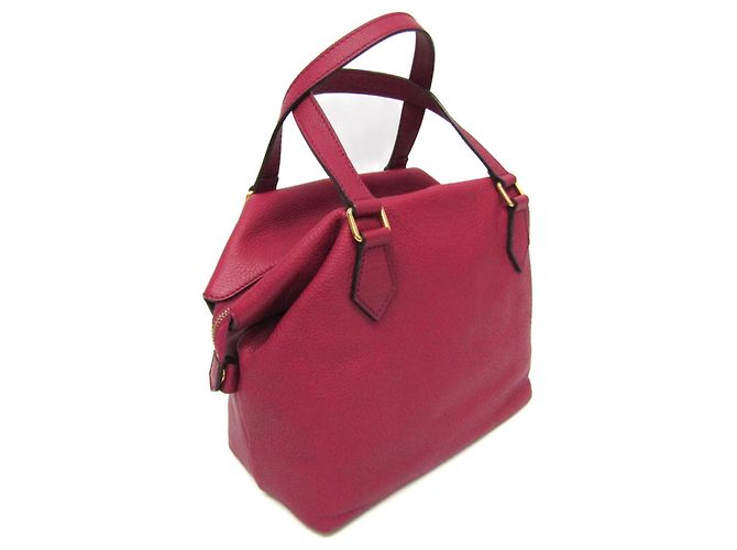 Borsa a mano in pelle da donna Fendi 8BN249 Bordò - vista 8