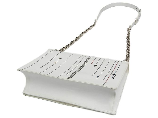 Borsa a tracolla con catena Diorama Christian Dior Bianco - vista 3
