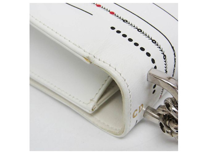 Borsa a tracolla con catena Diorama Christian Dior Bianco - vista 7