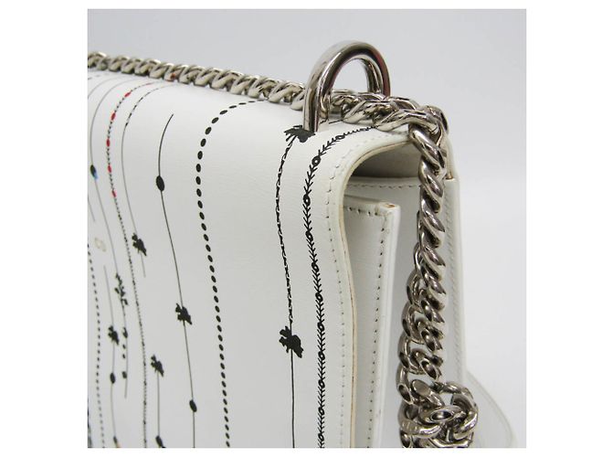 Borsa a tracolla con catena Diorama Christian Dior Bianco - vista 8