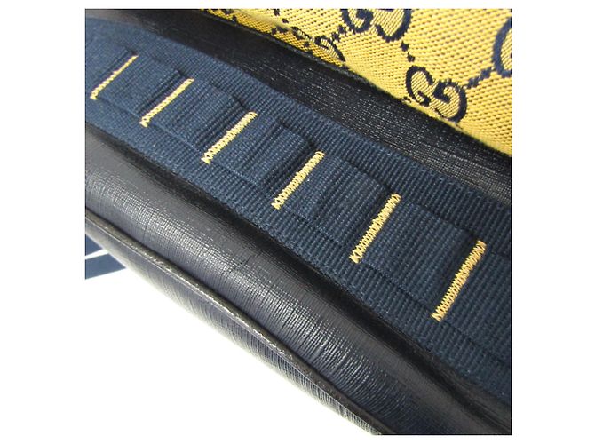 Zaino Gucci GG Canvas Heart Patch Giallo Blu navy - vista 17