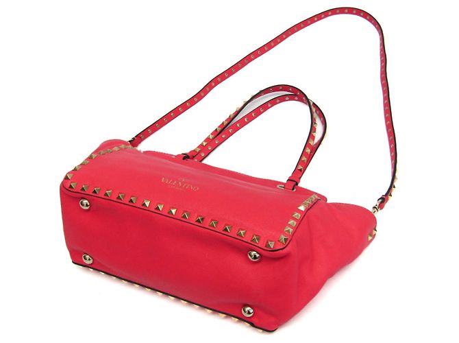 Borsa a mano in pelle da donna Valentino Garavani Rock Studs Rosa - vista 2