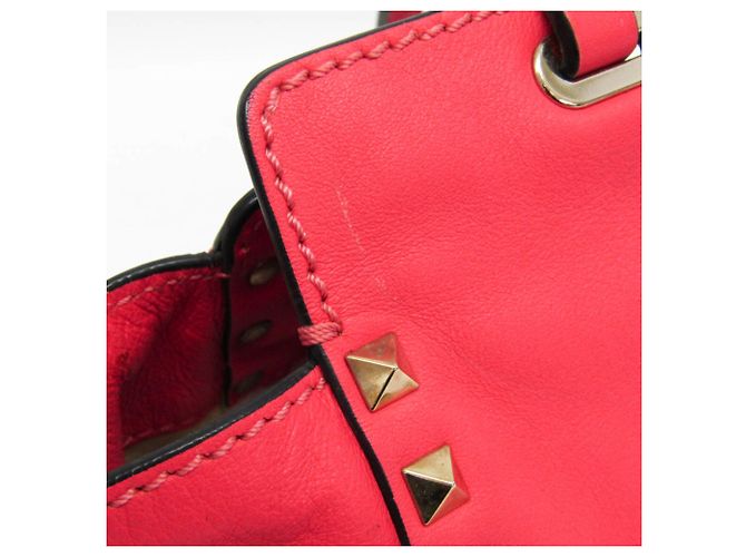 Borsa a mano in pelle da donna Valentino Garavani Rock Studs Rosa - vista 8