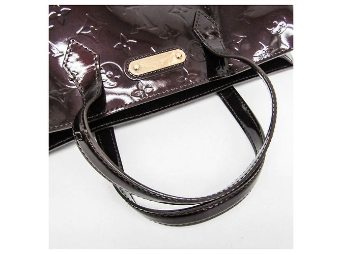 Borsa Louis Vuitton Monogram Vernis Wilshire PM Bordò - vista 10