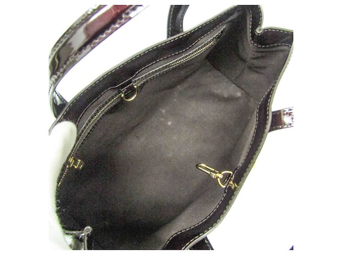 Borsa Louis Vuitton Monogram Vernis Wilshire PM Bordò - vista 4