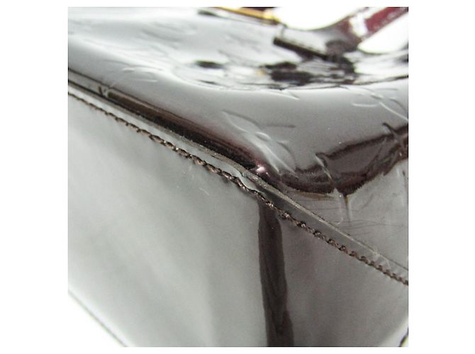 Borsa Louis Vuitton Monogram Vernis Wilshire PM Bordò - vista 7