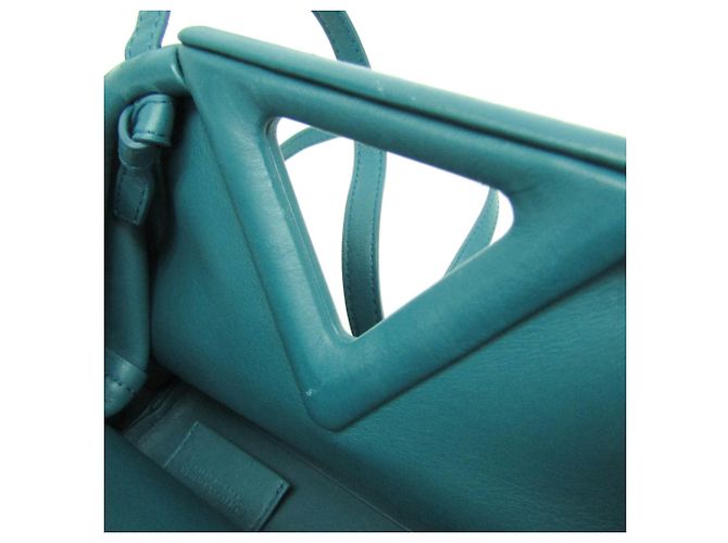 Borsa a mano in pelle Point Small di Bottega Veneta Verde - vista 16