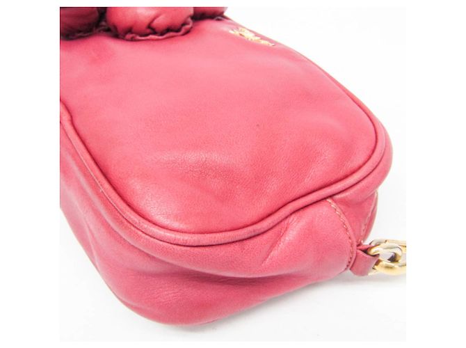 Borsa a tracolla in pelle da donna Prada NAPPA ROSE BP0166 Rosa - vista 7