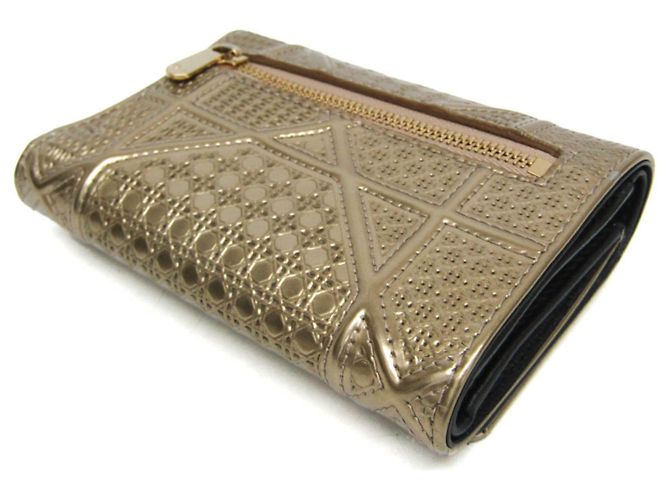 Cartera Diorama de charol para mujer Christian Dior Dorado - vista 2
