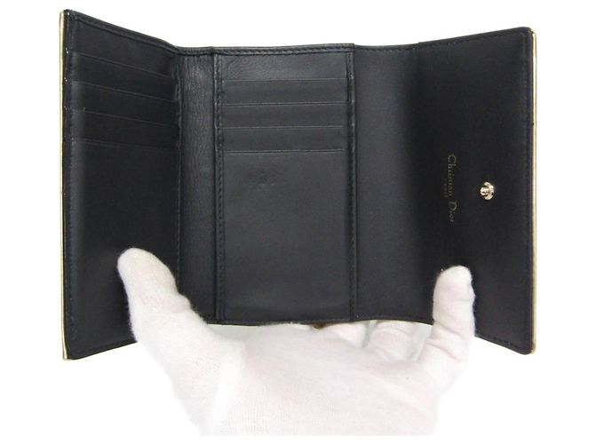 Cartera Diorama de charol para mujer Christian Dior Dorado - vista 3