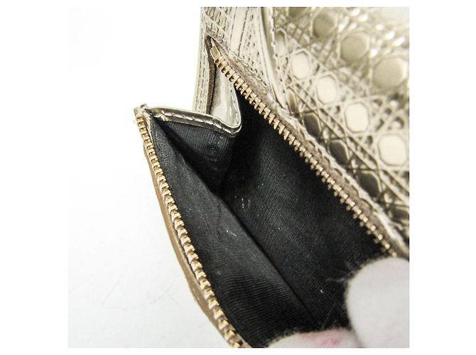 Cartera Diorama de charol para mujer Christian Dior Dorado - vista 4
