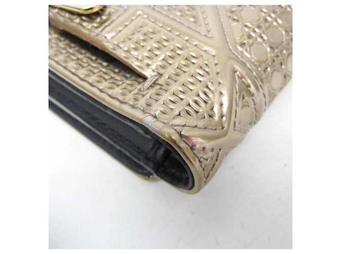 Cartera Diorama de charol para mujer Christian Dior Dorado - vista 5
