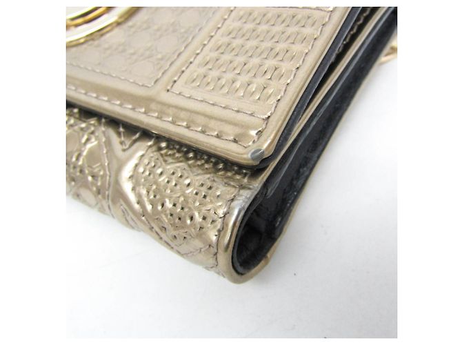 Cartera Diorama de charol para mujer Christian Dior Dorado - vista 6
