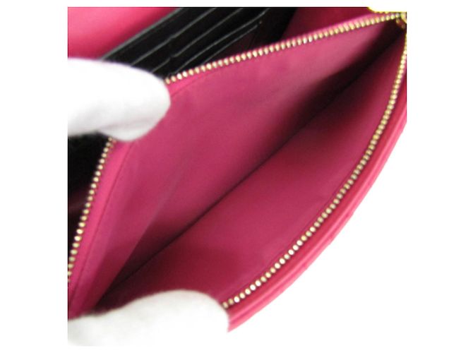 Christian Dior Cannage/Lady Dior Lambskin Chain/Shoulder Wallet Rosa - vista 14