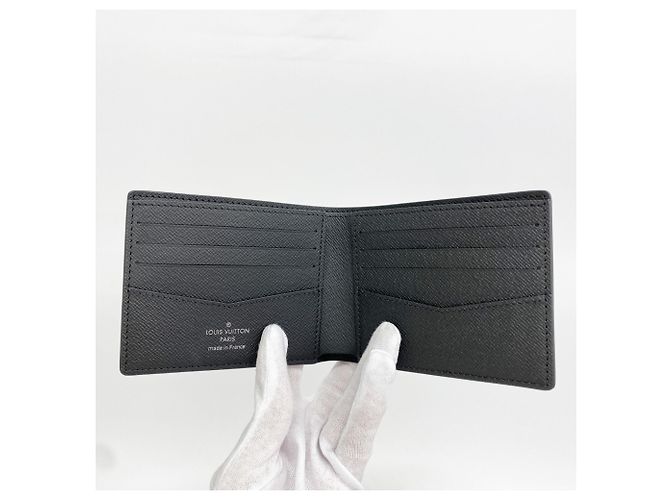 Portafoglio Slender Louis Vuitton Monogram Eclipse Nero - vista 3