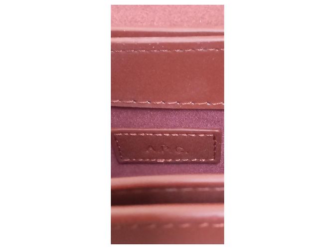 Apc Bolso bandolera A.P.C. Grace cuero burdeos - vista 17