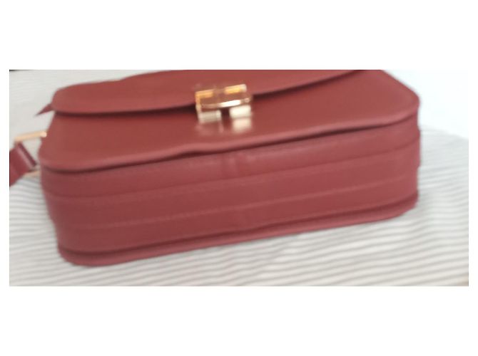 Apc Bolso bandolera A.P.C. Grace cuero burdeos - vista 7