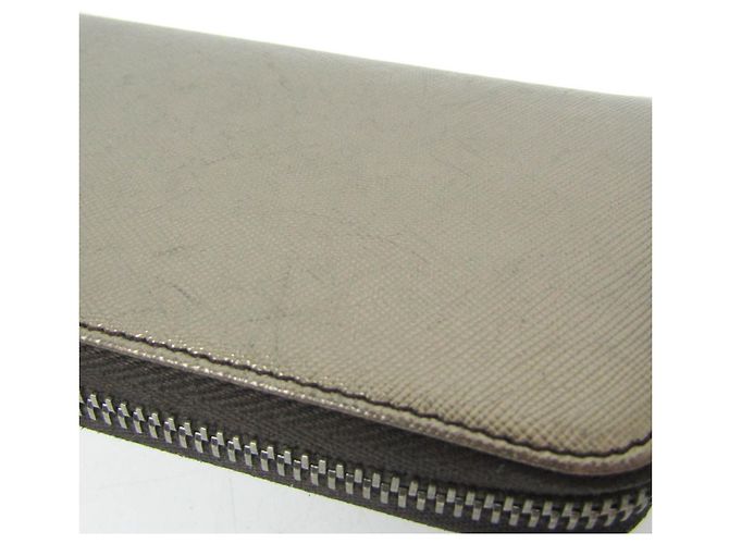 Prada Saffiano Metal Round Zip Wallet Golden - Ansicht 10