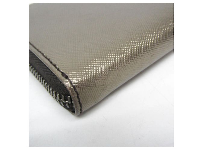 Prada Saffiano Metal Round Zip Wallet Golden - Ansicht 7