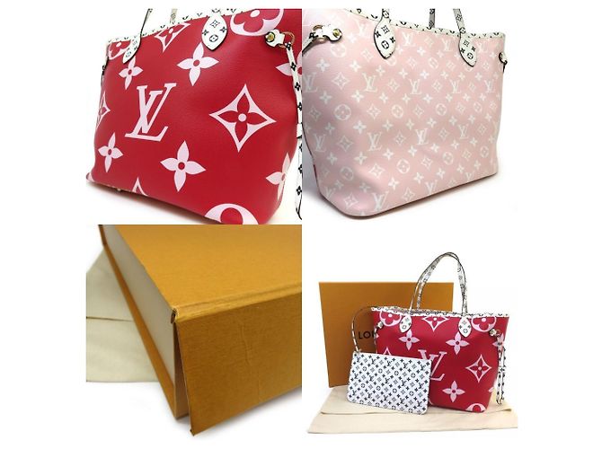 Borsa Tote Louis Vuitton Giant Monogram Neverfull MM Multicolore - vista 9