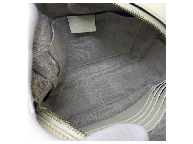 Borsa a Spalla Gucci GG Canvas Camera 449413 Beige Crudo - vista 5