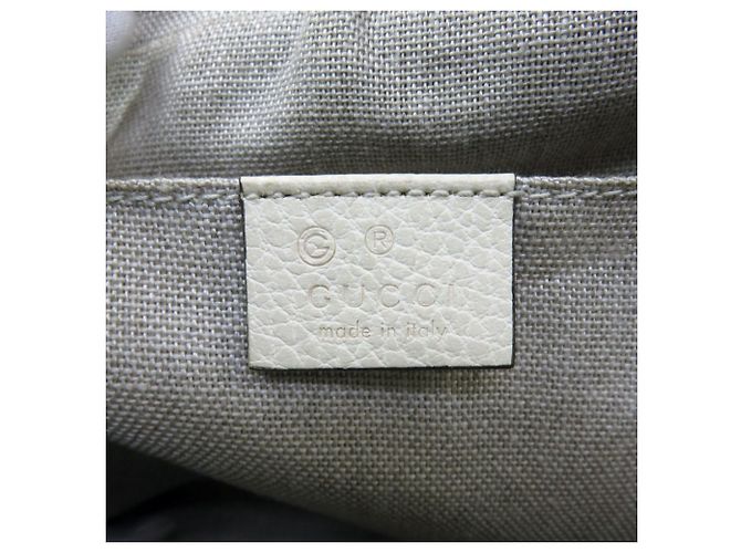 Borsa a Spalla Gucci GG Canvas Camera 449413 Beige Crudo - vista 6