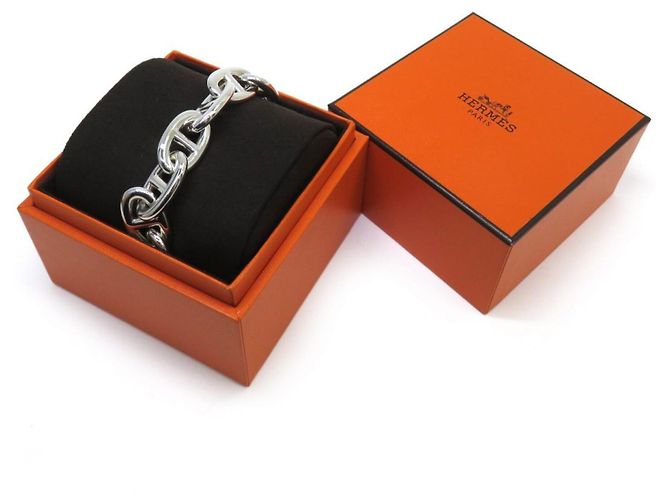 Hermès HERMES Chaine d'Ancre TGM Bracciale Charm Argento - vista 10