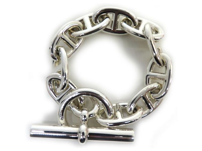 Hermès HERMES Chaine d'Ancre TGM Bracciale Charm Argento - vista 2