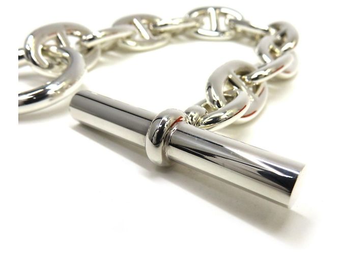 Hermès HERMES Chaine d'Ancre TGM Bracciale Charm Argento - vista 6