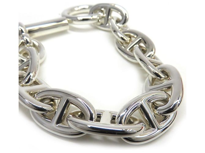 Hermès HERMES Chaine d'Ancre TGM Bracciale Charm Argento - vista 8