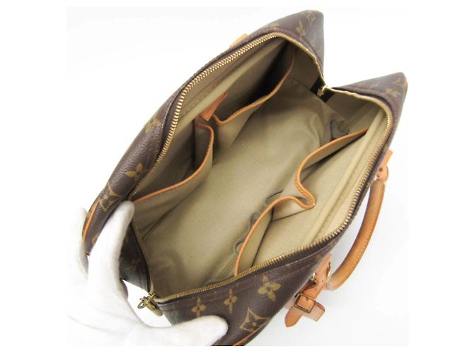 Borsa Louis Vuitton Monogram Deauville Marrone - vista 3