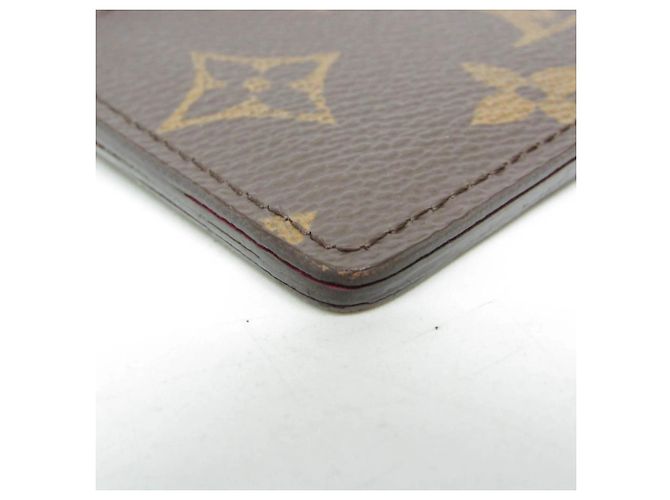 Louis Vuitton Monogram Simple Card Case M60703 Castaño Fucsia - vista 10