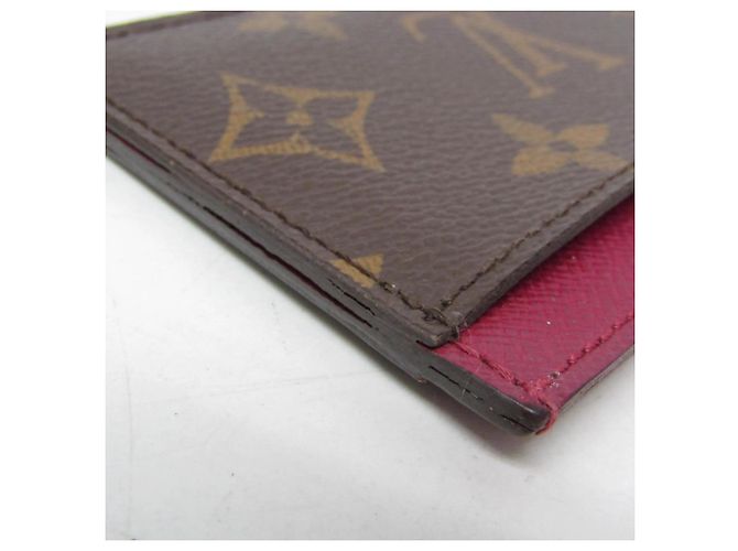Louis Vuitton Monogram Simple Card Case M60703 Castaño Fucsia - vista 6