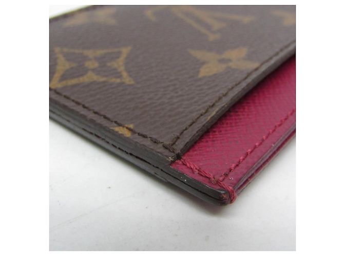 Louis Vuitton Monogram Simple Card Case M60703 Castaño Fucsia - vista 8