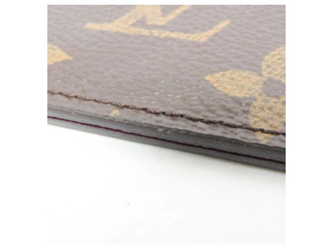 Louis Vuitton Monogram Simple Card Case M60703 Castaño Fucsia - vista 4