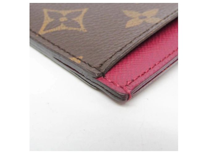Louis Vuitton Monogram Simple Card Case M60703 Castaño Fucsia - vista 8
