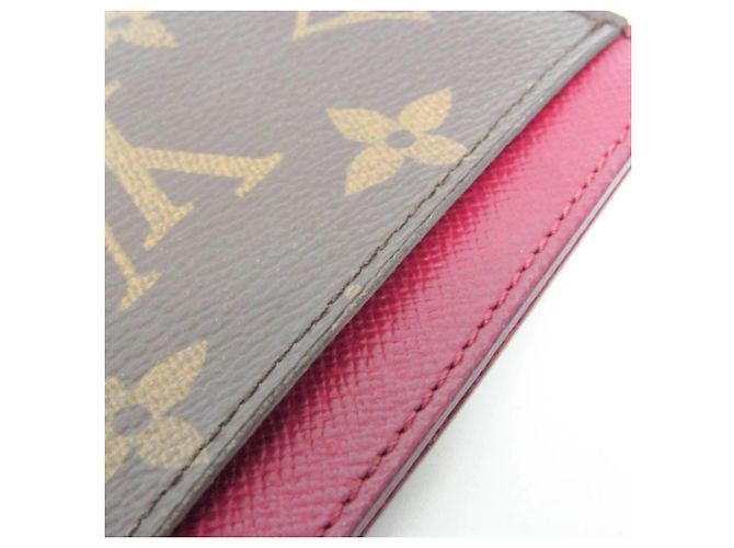 Louis Vuitton Monogram Simple Card Case M60703 Castaño Fucsia - vista 9