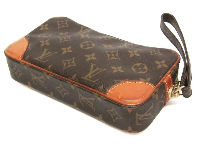 Clutch Louis Vuitton Monogram Marly Dragonne PM Marrone - vista 2