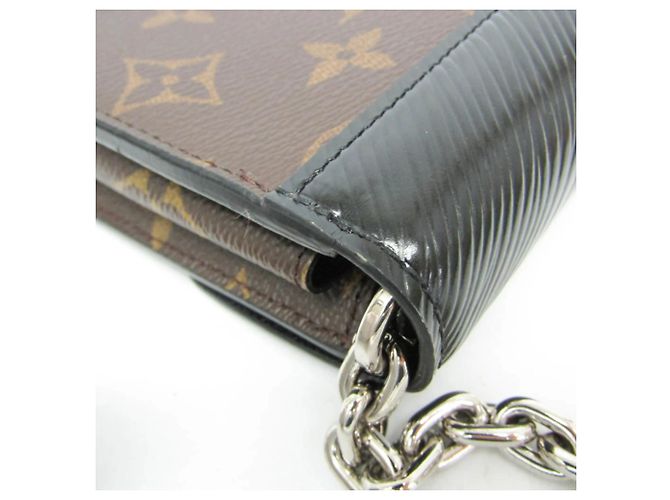 Borsa a tracolla Louis Vuitton Monogram Epi Pochette Kabuki Marrone Nero Bianco - vista 4
