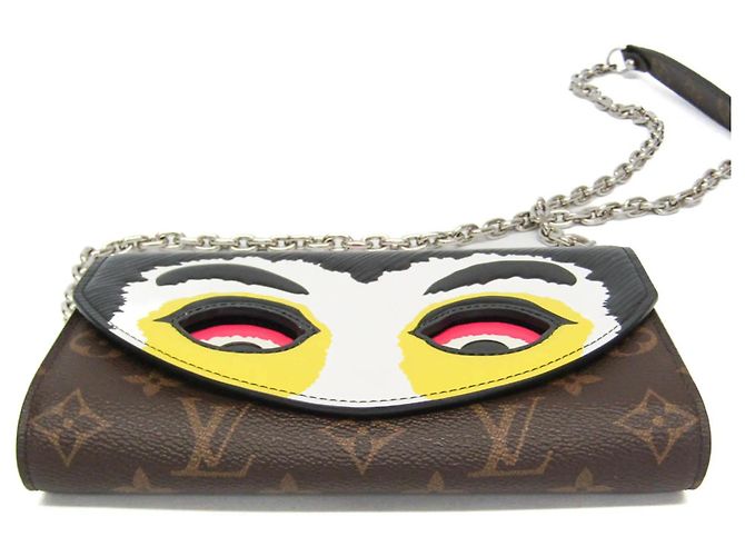 Borsa a tracolla Louis Vuitton Monogram Epi Pochette Kabuki Marrone Nero Bianco - vista 5